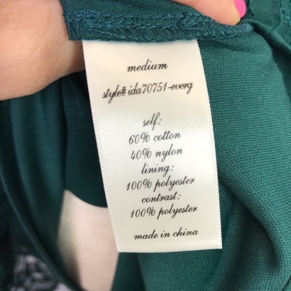 FRANCESCA’S Evergreen Aubrielle Lace Dress NWT sz M - Picture 11 of 12
